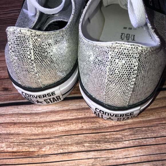 Converse Shoes Converse All Star Silver Glitter Poshmark